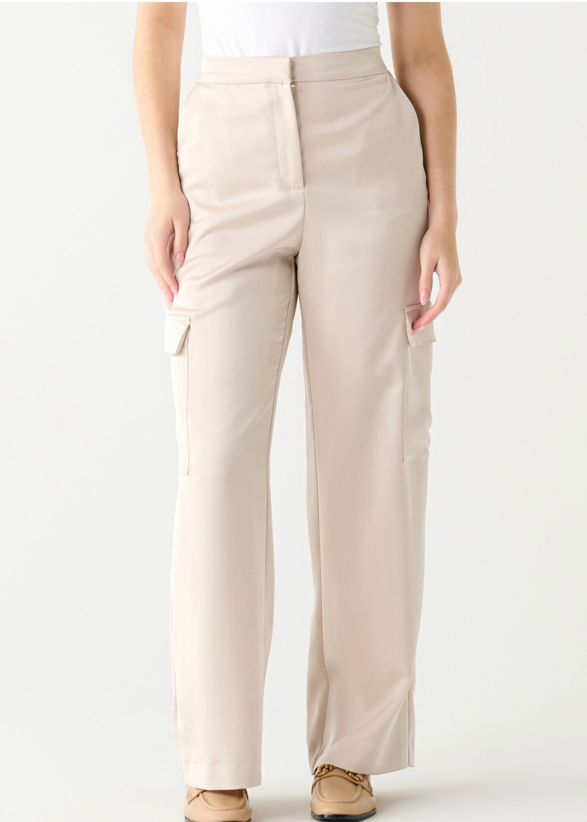 Satin Effect Cargo Pant