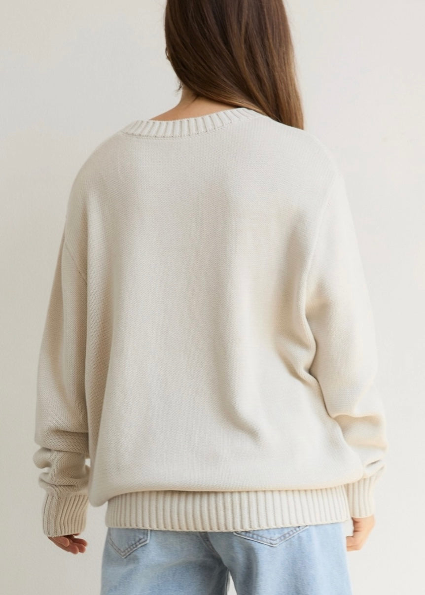 Crewneck Cotton Sweater