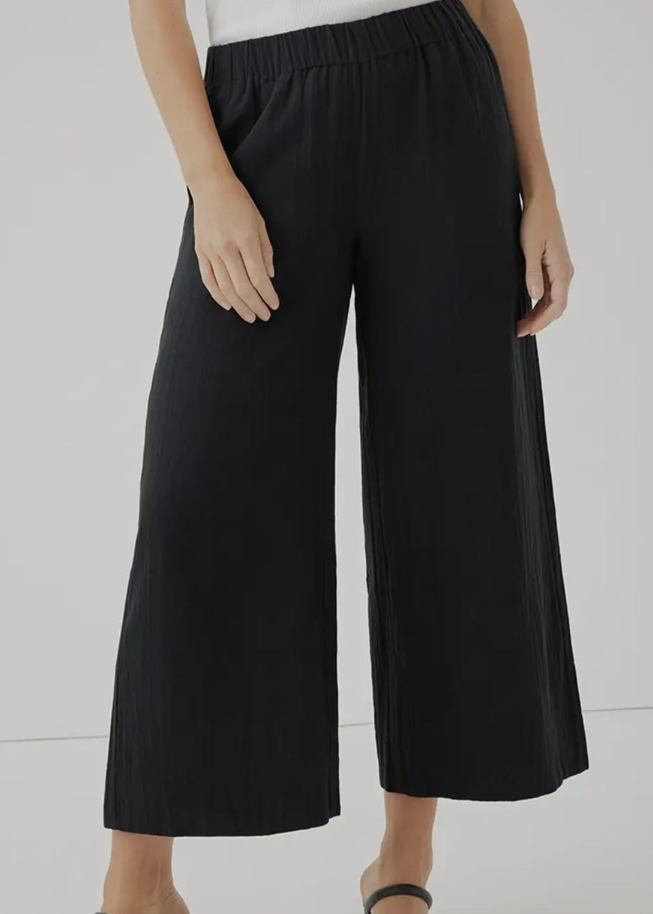 Coastal Double Gauze Wide Leg Pant