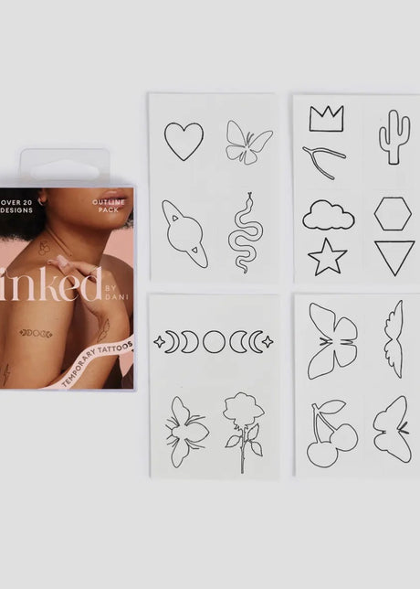 Outline Temporary Tattoo Pack