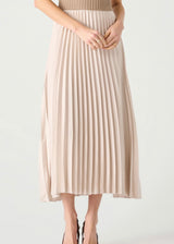 Pull on Pleated Maxi Skirt