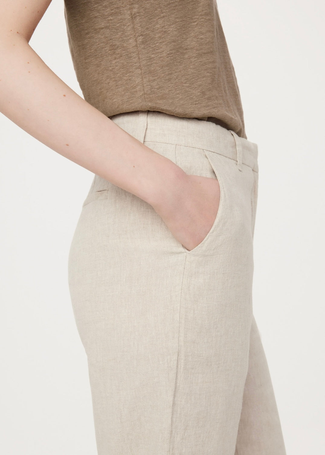 The Jane Linen Straight Pant