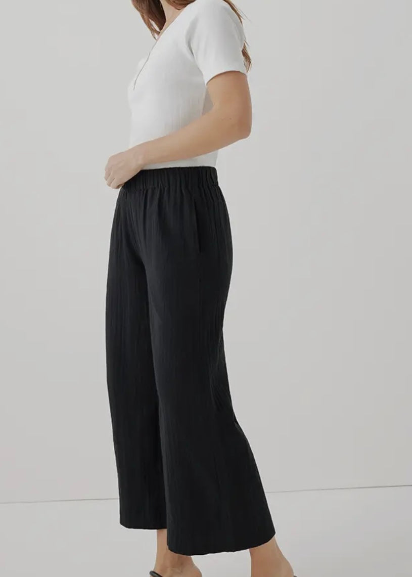 Coastal Double Gauze Wide Leg Pant