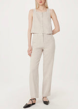 The Jane Linen Straight Pant