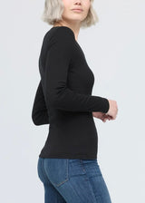 Ribbed Pima Long Sleeve Tee