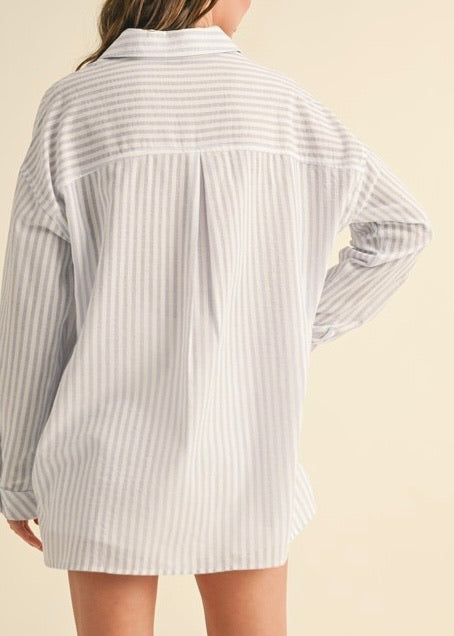 Abbie Stripe Button Up Shirt