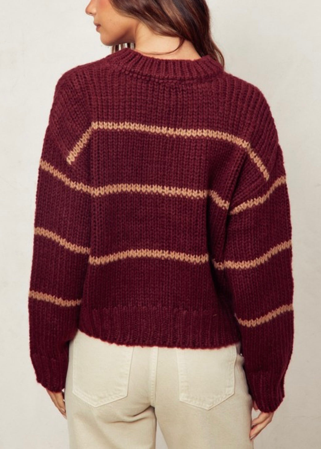 Bordeaux Stripe Sweater