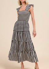 Celine Stripe Maxi Dress