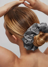 Satin Sleep Pillow Scrunchies - Charcoal/Gold