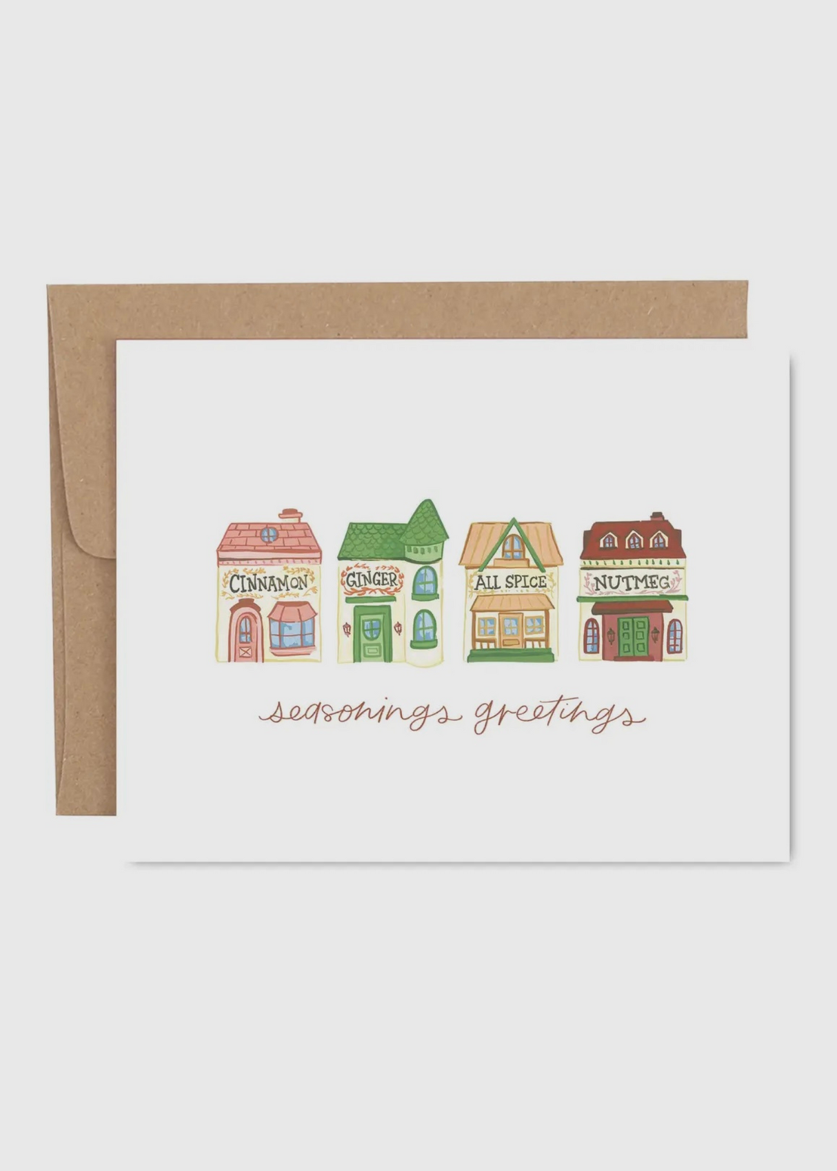 Seasons Greetings Spice Jars Greeting Card