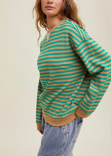 Rioja Striped Crewneck