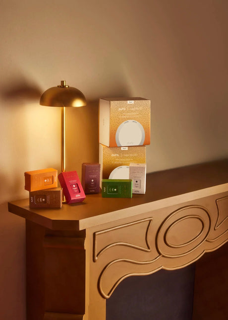 CB + Pura Smart Home Diffuser Kit, Tinsel & Spice & Volcano