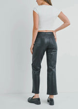 Coated Straight Leg Pant