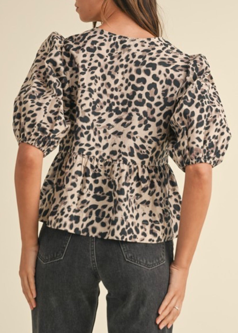 Sienna Leopard Tie Front Top