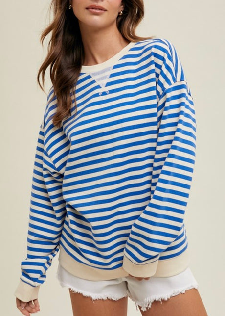 Rioja Striped Crewneck