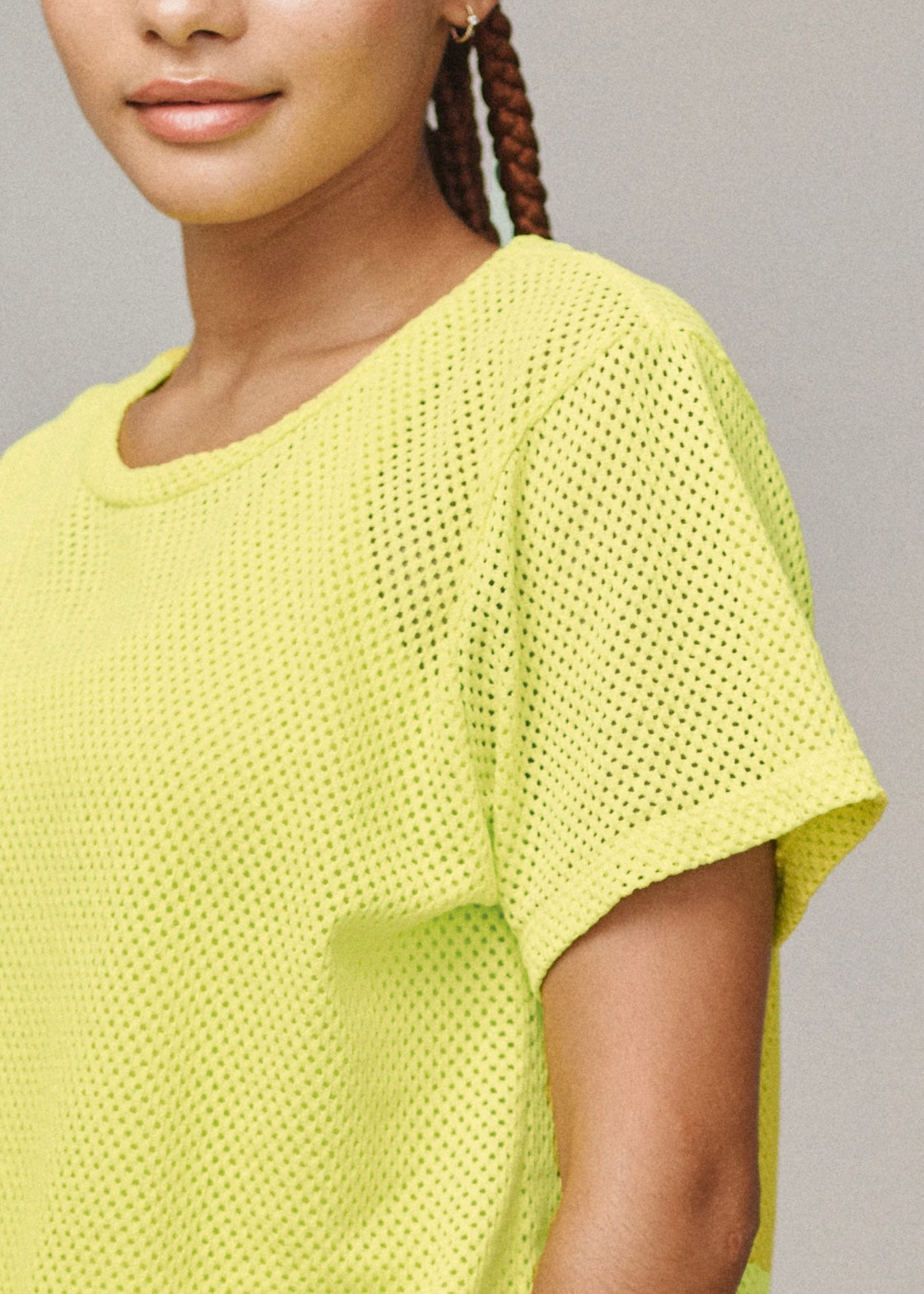 Carmen Mesh Cropped Tee