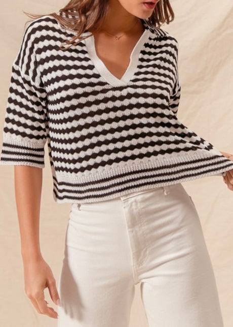 Diamond Stripe Sweater