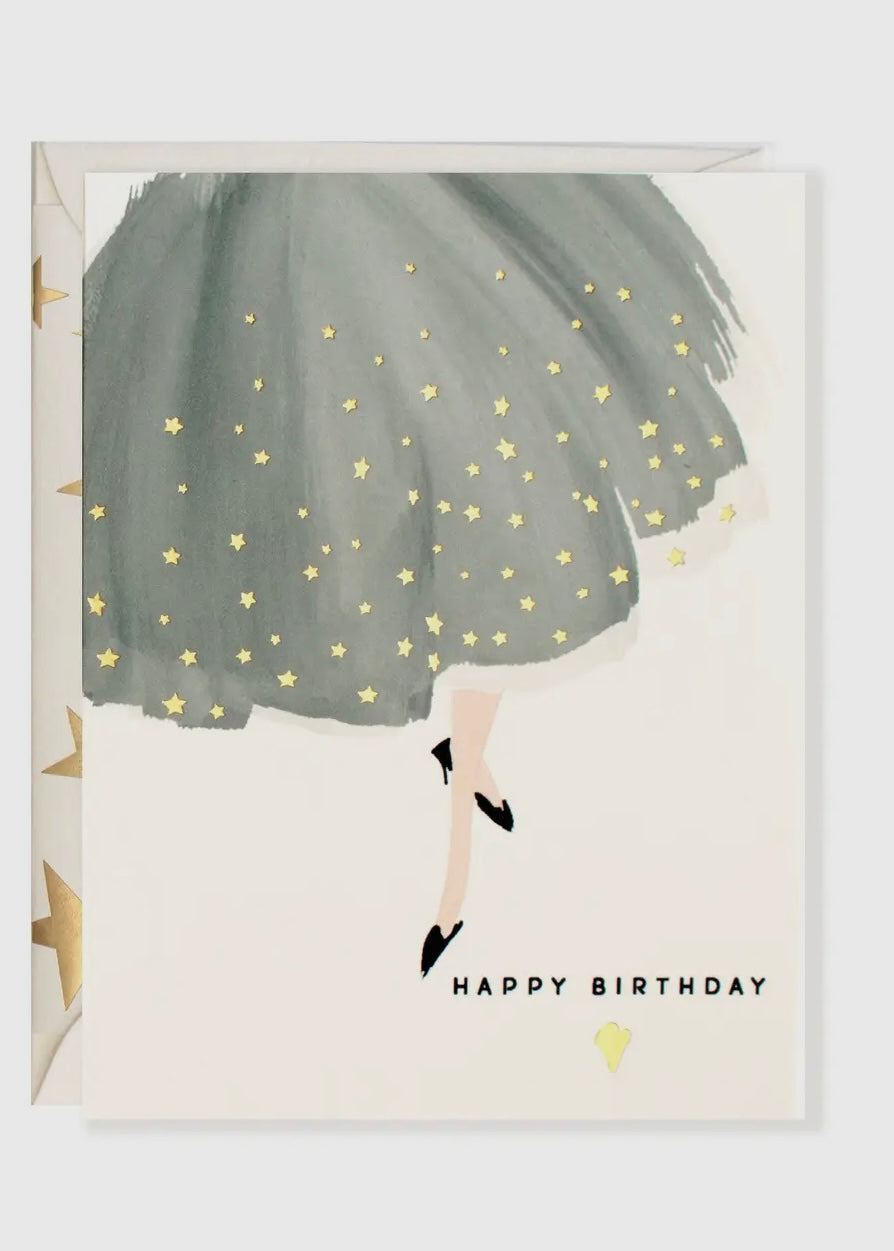 Happy Birthday Black Dress Card