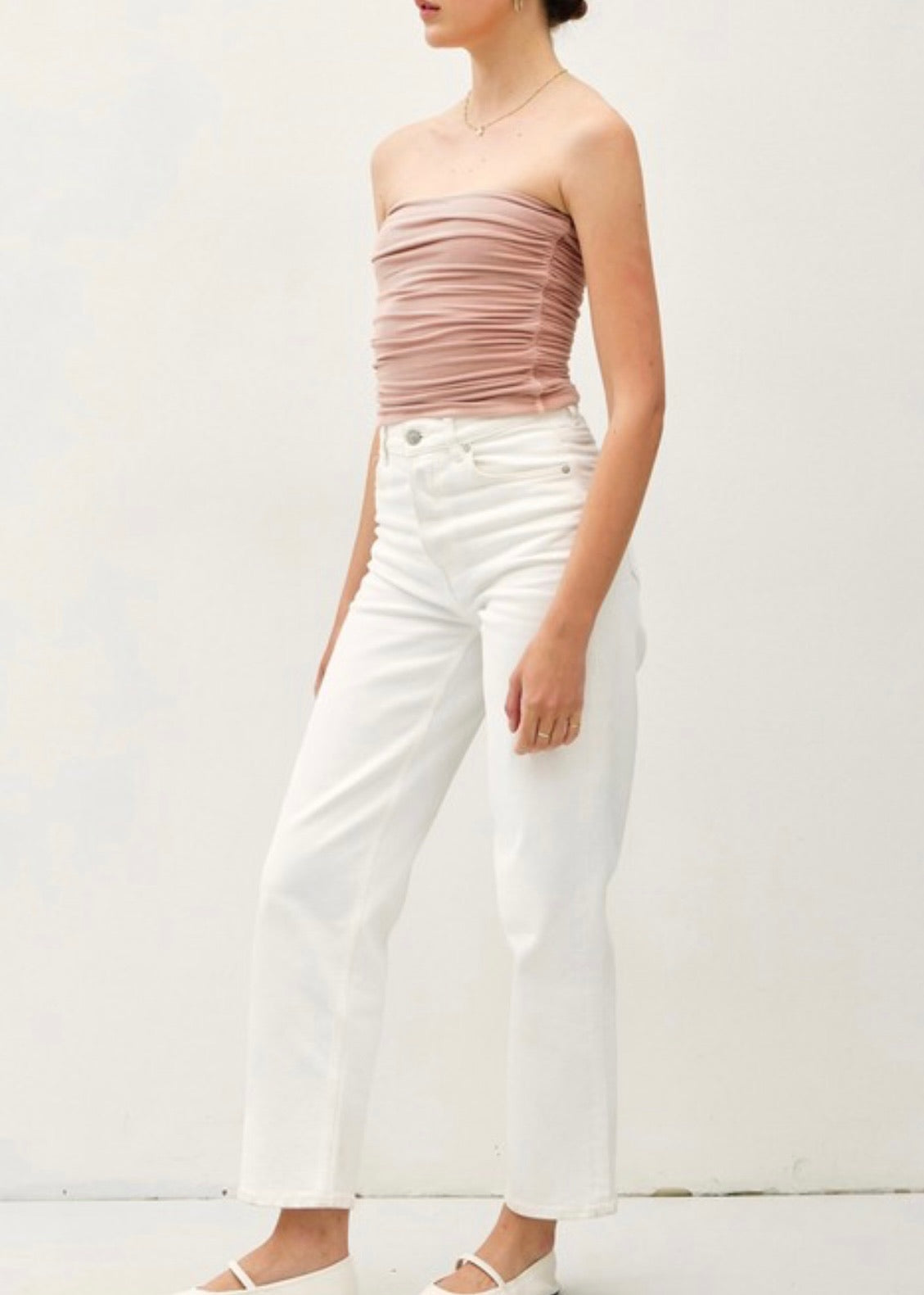 Dusty Rose Ruched Top