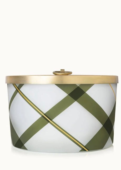 Frasier Fir Frosted Plaid 3-Wick Candle