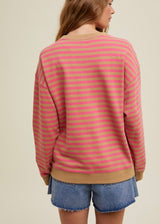 Rioja Striped Crewneck