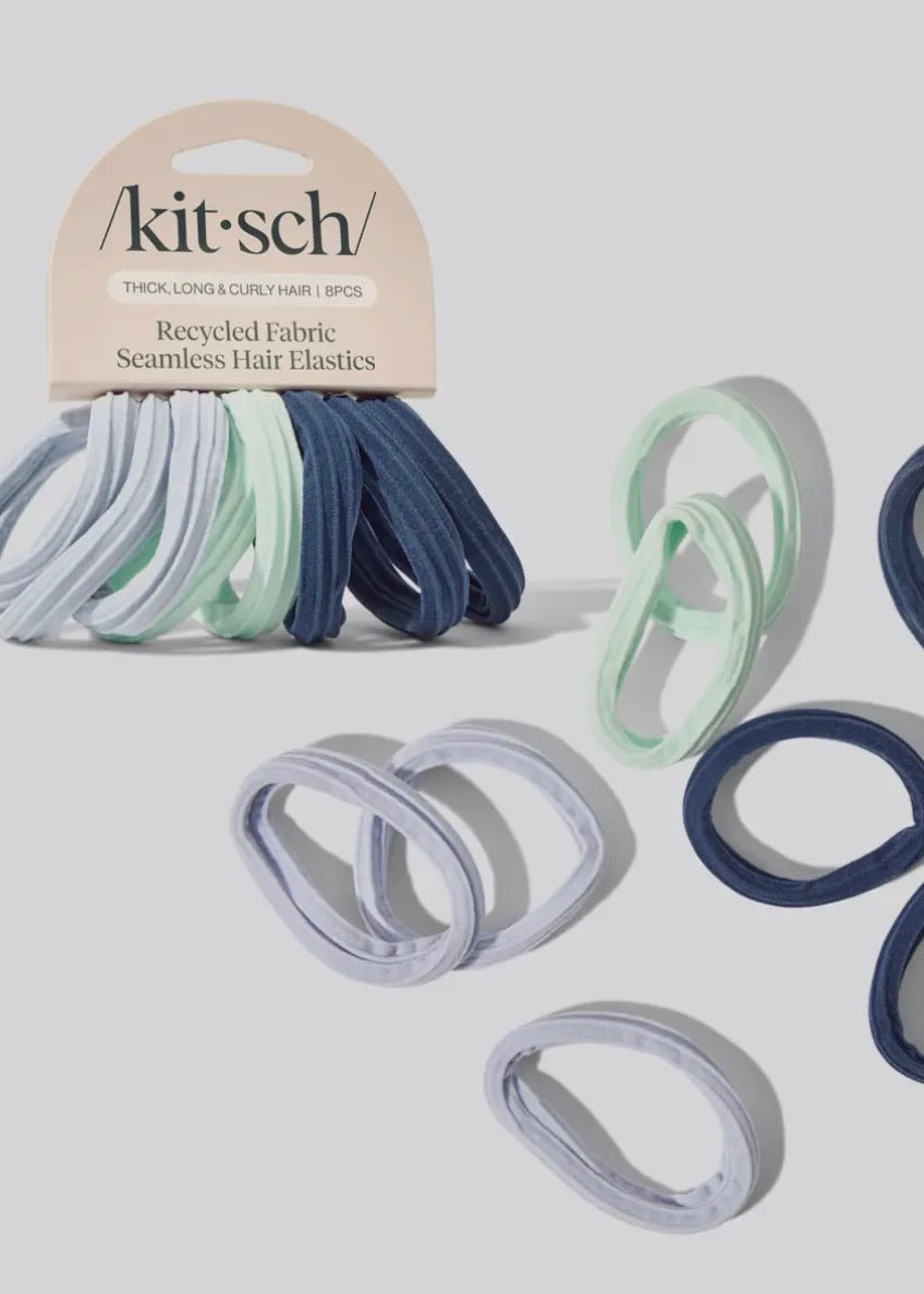 Recycled Seamless Hair Elastics 8pc Set