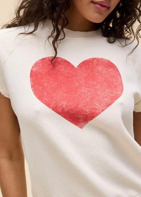 Heart Cutoff Sweatshirt