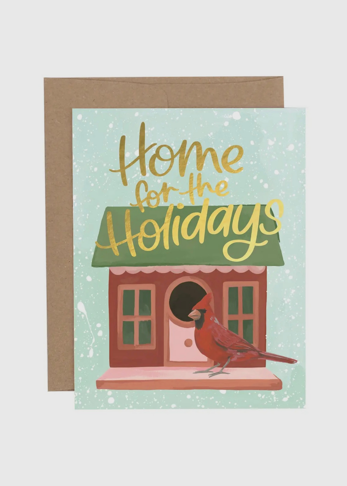 Home For the Holidays Cardinal Greeting Card