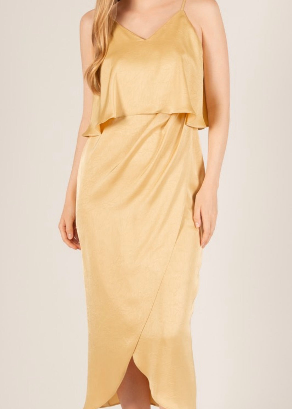 Butter Yellow Wrap Dress