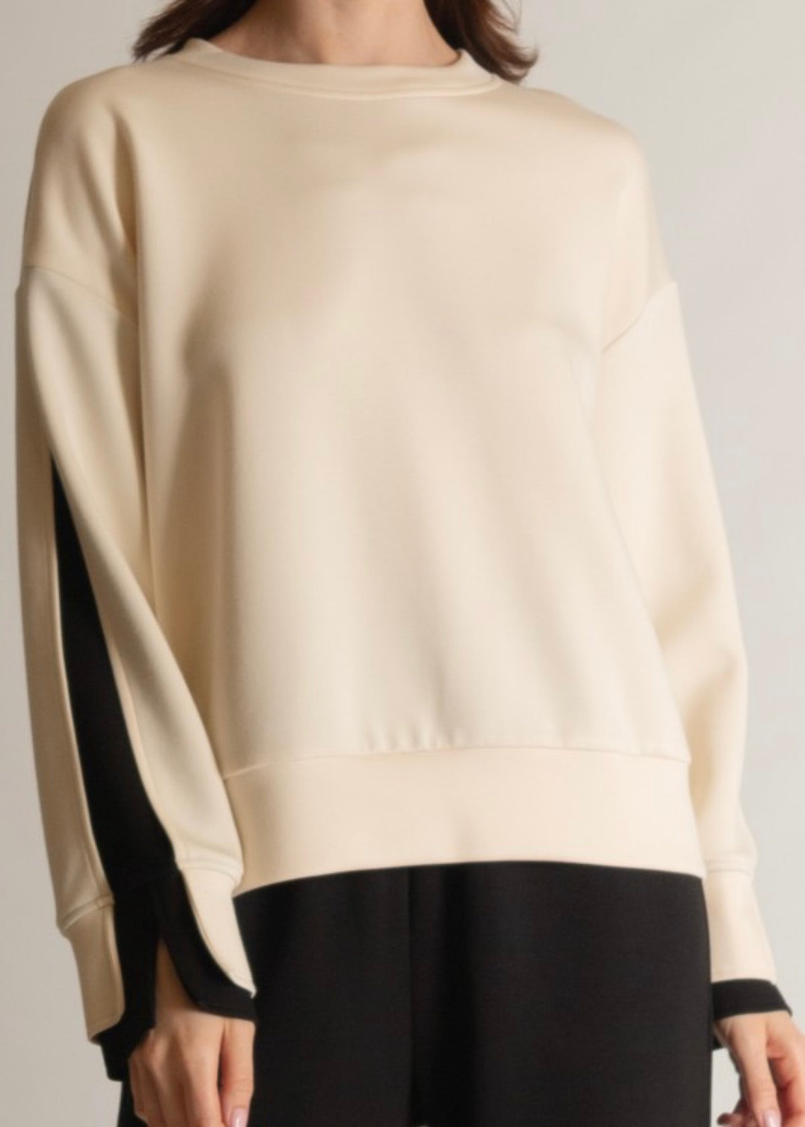 Benny Contrast Sleeve Sweater