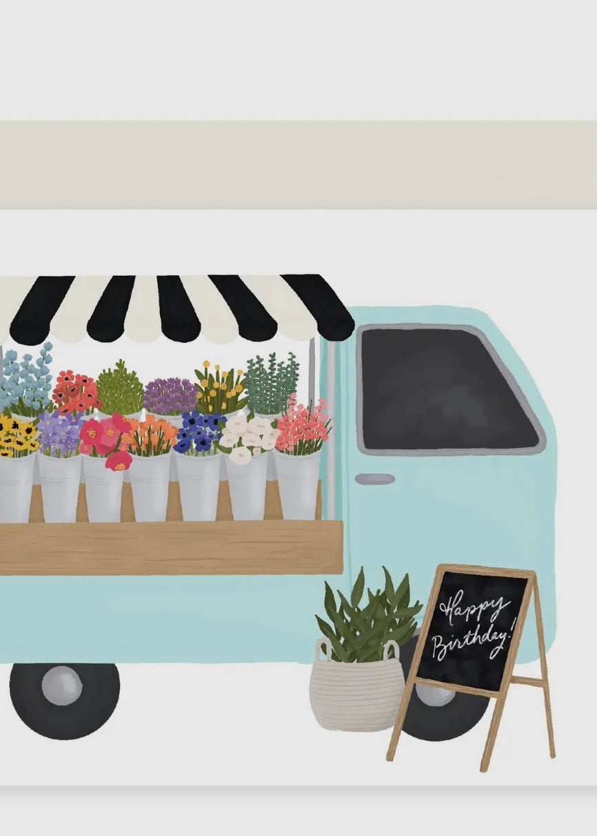 Flower Truck Birthday Card