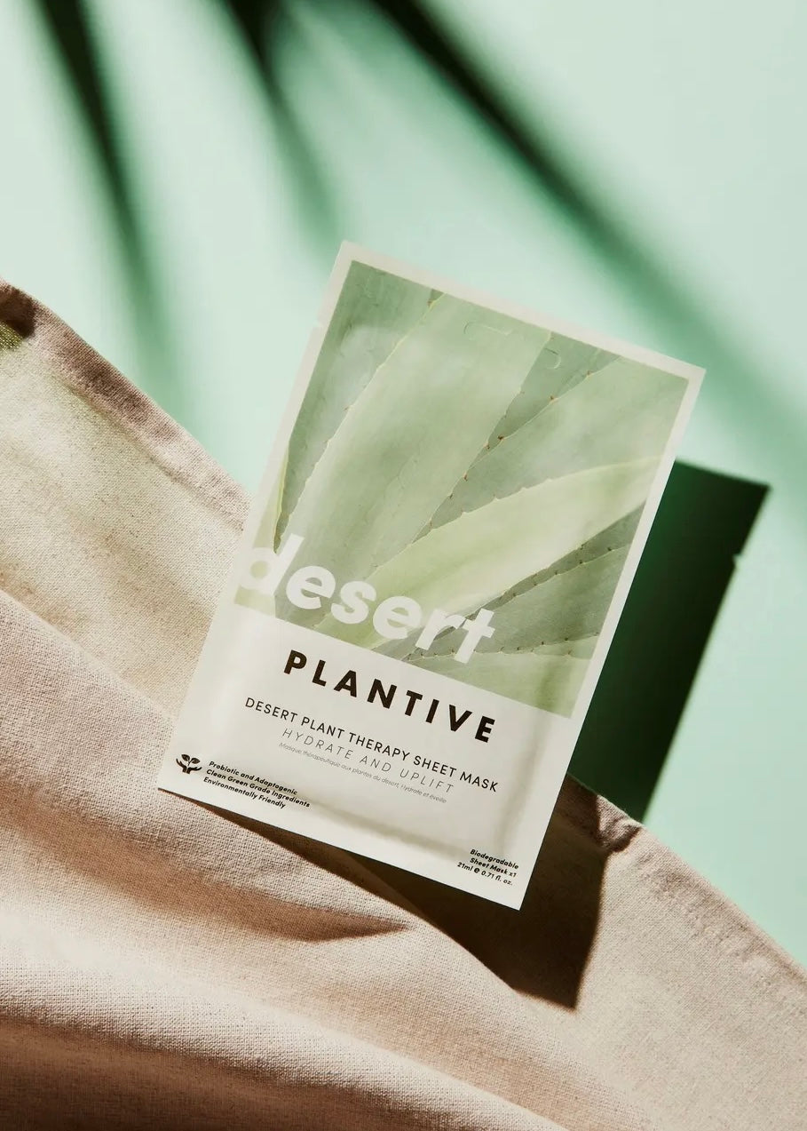 Plantive Desert Plant Therapy Biodegradable Face Sheet Mask