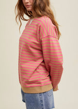 Rioja Striped Crewneck