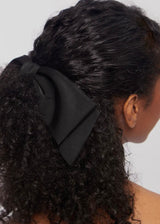 Recycled Fabric Bow Hair Clip 1pc- Black