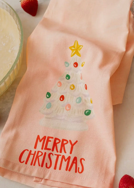 Merry Christmas Tree Kitchen Towel