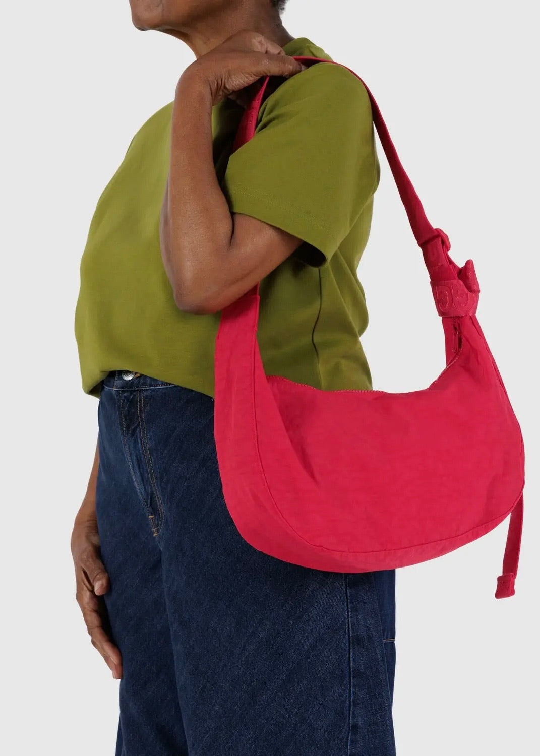 Medium Nylon Crescent Bag