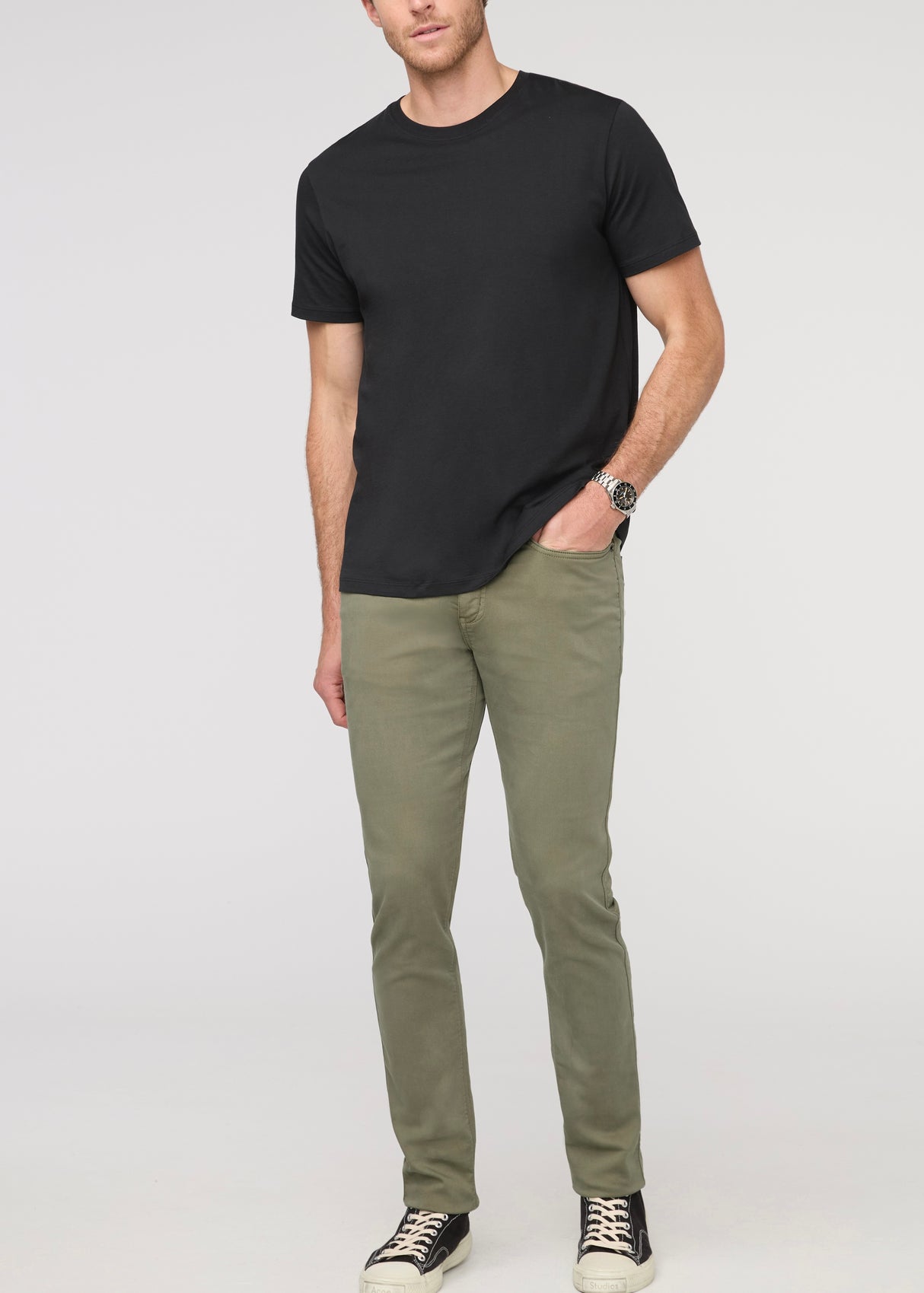 No Sweat Slim Pant in Light Fern