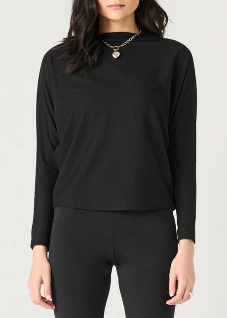 LS Mockneck Ribbed Top