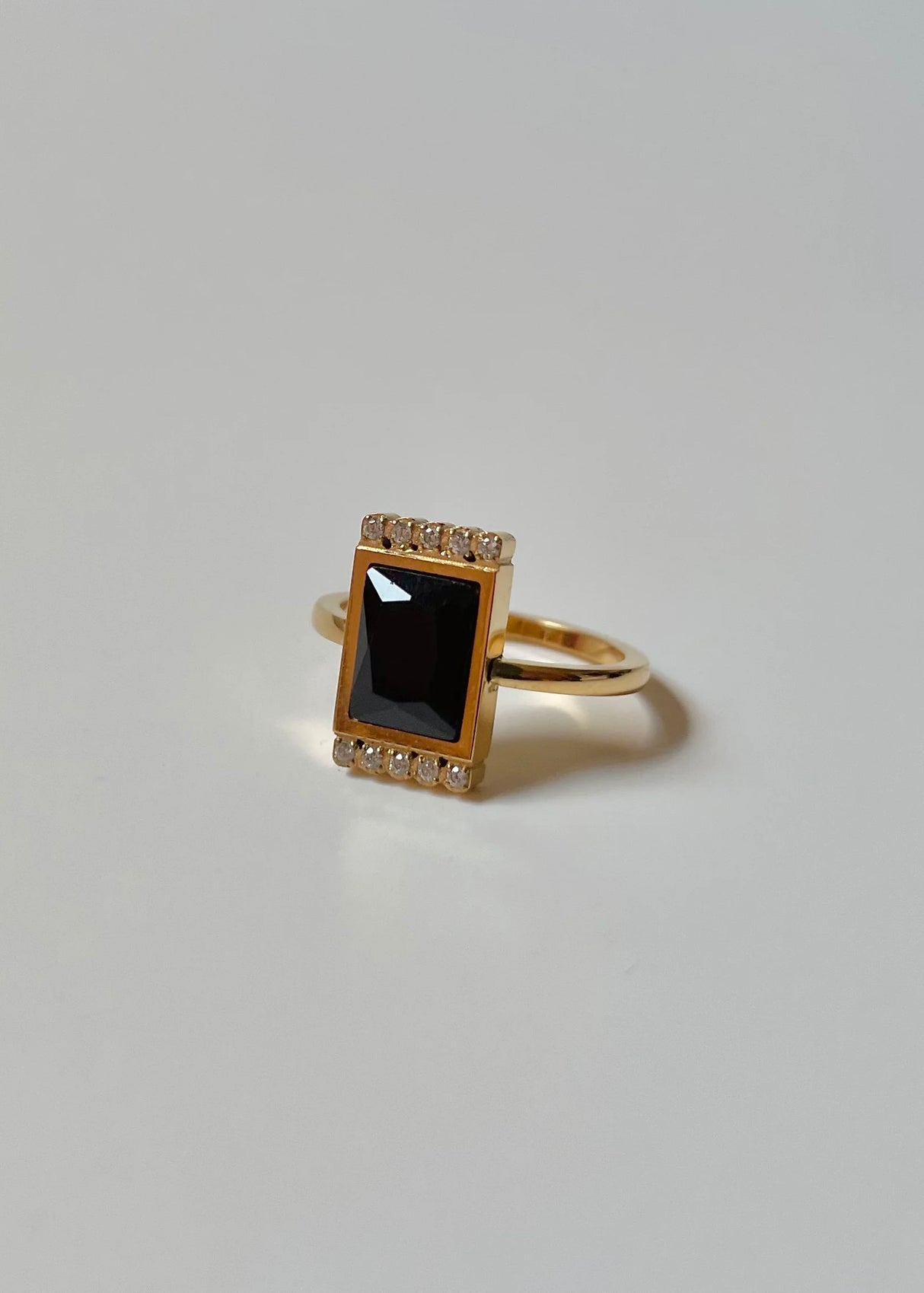 Ira Black Stone Ring