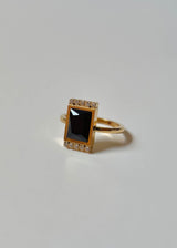 Ira Black Stone Ring