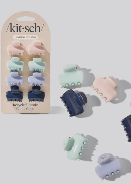 Recycled Plastic Mini Cloud Clips 8pc Set