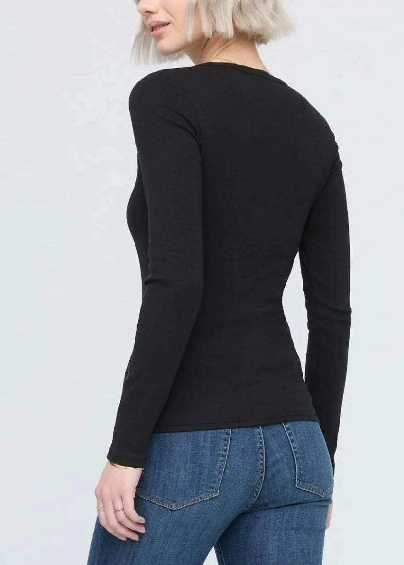 Ribbed Pima Long Sleeve Tee