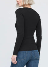 Ribbed Pima Long Sleeve Tee