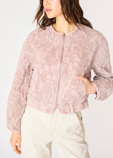 Floral Quilted Bomber Jacket