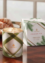 Frasier Fir Frosted Plaid Votive Candle