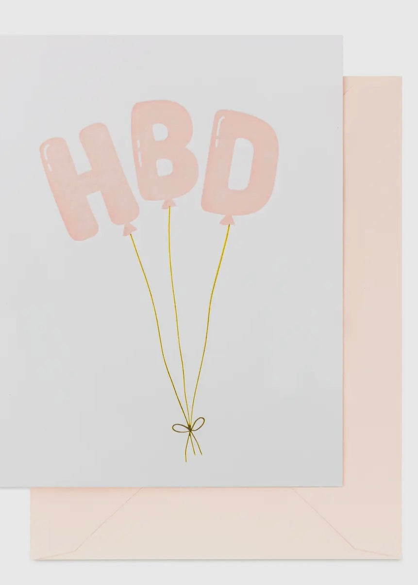 HBD Balloons Card