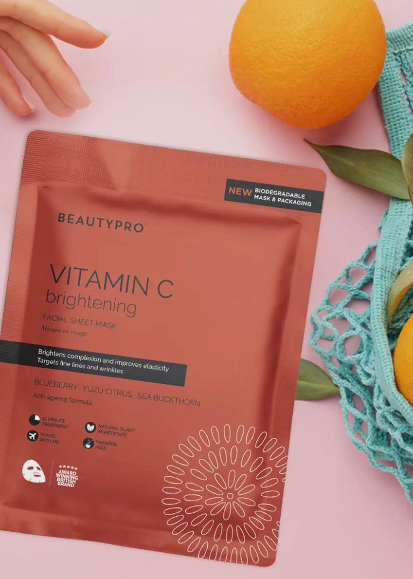 Vitamin-C Brightening Sheet Mask - 100% Biodegradable